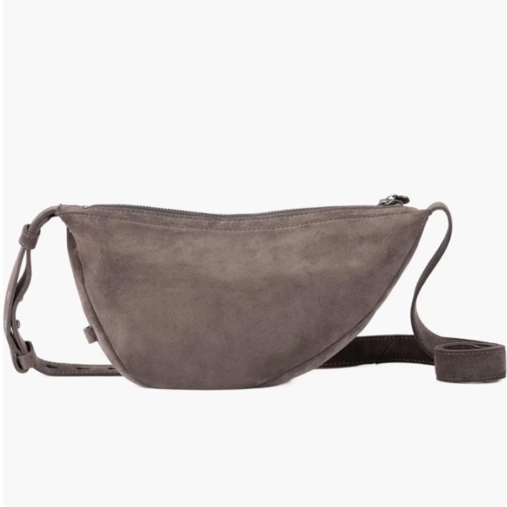 The Sak Mushroom Taupe Suede Tess Sling Leather Fanny Pack Bag $120